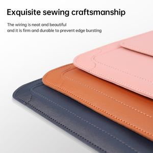 Housse pour ordinateur portable en cuir PU imperméable et portable avec support pour <span class=keywords><strong>Macbook</strong></span> <span class=keywords><strong>Air</strong></span> <span class=keywords><strong>M1</strong></span>/M2, design léger et élégant - Product Image 3