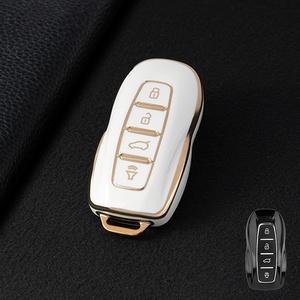 Funda de TPU para Llave Inteligente Ford Territory Equator Transit, 4 Botones, con Detalles Dorados, Compatible con Señalización, Ajuste 1:1 - Product Image 4