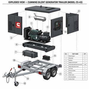 เครื่องกำเนิดไฟฟ้าดีเซลยี่ห้อจีน ยี่ห้อ Weichai ขนาด 35kva 40kva 50kva 60kva 80kva 100kva 200kva แบบเก็บเสียง 50/60Hz เฟสเดียว มาตรฐาน CE - Product Image 2