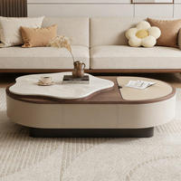 Table basse en pierre frittée de style italien, luxe léger, pour salon, usage domestique, petite table de rangement créative de style français pour café et thé