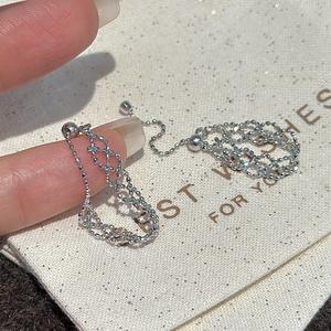 Anillo de Encaje de Plata Pura S925 de Fabricación Italiana con Diseño de Nicho, Estilo Antiguo Simple y Moderno, Anillo con Cuentas Deslizantes - Product Image 4