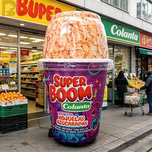 Présentoir Géant Gonflable Personnalisé en Forme de Tasse de Céréales, de Yaourt, de Parfait ou de Crème Glacée pour Magasin de Desserts/Épicerie, Promotion Routière/Événement - Product Image 1