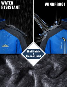 定制标志工作服夹克防水冬季男士拉链夹克多口袋男式连帽夹克 - Product Image 3
