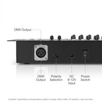 Controlador de Luces DMX 192, Consola Profesional de 192 Canales con Pantalla Digital para Espectáculos Pequeños y Medianos, Bodas, Fiestas y Eventos