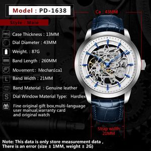 <span class=keywords><strong>Orologio</strong></span> da Polso Meccanico <span class=keywords><strong>Automatico</strong></span> Pagani Design PD-1638 per Uomo, Impermeabile, Elegante, di Marca Top, con <span class=keywords><strong>Cinturino</strong></span> in <span class=keywords><strong>Pelle</strong></span> e Quadrante Scheletrato - Product Image 6