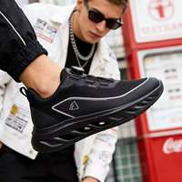 Chaussures de sport pour hommes de haute qualité, respirantes, légères, à boutons, avec empeigne en mesh, imperméables, confortables, antidérapantes, design tendance et épais