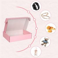 Lot de 30 boîtes d'expédition roses 9x6x2 pouces, boîtes roses en carton ondulé pour l'emballage