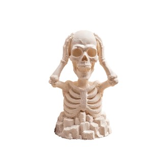 Nouvel Arrivage : Ornement Crâne 3D imprimé en PLA, mains et tête prises en charge par le crâne, adieu l'épuisement mental, créatif et original - Product Image 5