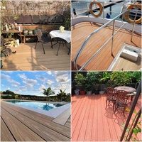 Revêtement de sol extérieur en WPC Ponts Revêtement de sol extérieur en composite bois-plastique Planche de terrasse durable pour jardin