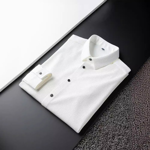 Chemise d'affaires de luxe M-4XL infroissable <span class=keywords><strong>sans</strong></span> <span class=keywords><strong>repassage</strong></span>, décontractée, à manches longues, coupe ajustée, à rayures verticales pour <span class=keywords><strong>homme</strong></span> - Product Image 1