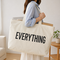 Sac de courses en coton bio réutilisable, grand format, avec logo personnalisé, écologique, sac de sport surdimensionné, sac fourre-tout