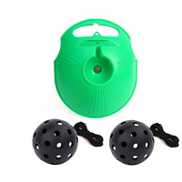 Entrenador de Pickleball con Base de Agua, Pelota de Práctica de 74mm, Pelota de Juguete de PE para Exteriores, Pelota para Pickleball con Orificio