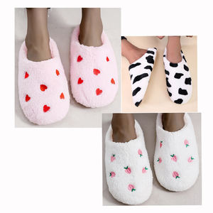 Femmes maison coeur <span class=keywords><strong>amour</strong></span> en peluche pantoufles mousse à mémoire moelleux doux pantoufles sans lacet hiver chaussures chaudes pour femmes - Product Image 5