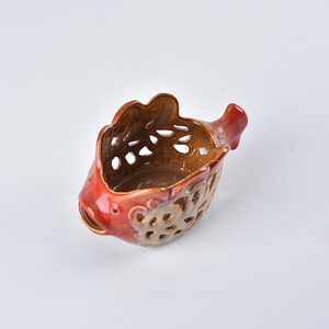 Passoire et égouttoir multifonction en céramique creuse pour poissons et fruits, porte-bougie décoratif coupe-vent, organisateur d'objets de petite taille - Product Image 5