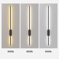 Lampe murale linéaire LED intelligente rechargeable avec capteur de mouvement tactile, sans perçage, 60 cm, applique murale pour chambre à coucher et salon