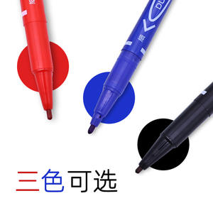 ดีแซด มาร์กเกอร์เลนส์ปากกาแบบน้ำมัน สีแดง สีดำ สีน้ำเงิน หัวปากกาสองหัว แห้งเร็ว เครื่องมือทำเครื่องหมายสำหรับอุปกรณ์เสริมการแปรรูปแว่นตา - Product Image 2