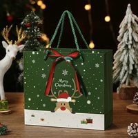 Nouvelle boîte cadeau de Noël grand format 2026 en papier kraft avec revêtement UV, emballage cadeau recyclable pour la décoration de Noël
