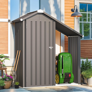Abri <span class=keywords><strong>de</strong></span> jardin métallique extérieur personnalisé avec <span class=keywords><strong>toit</strong></span> à pignon, portes et étagères, armoire à outils <span class=keywords><strong>de</strong></span> jardin en acier galvanisé pour cour, patio et pelouse - Product Image 4