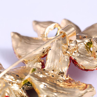 Bros Bunga Alloy Mewah untuk Pernikahan, Corsage Berhias Rhinestone, Aksesoris Pakaian Personal, Peniti Kerah, Stok Tersedia