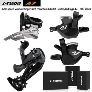 Kit <span class=keywords><strong>de</strong></span> Transmisión para Bicicleta <span class=keywords><strong>de</strong></span> Montaña A7 <span class=keywords><strong>de</strong></span> 30 Velocidades, 3x10 Velocidades, con Palanca <span class=keywords><strong>de</strong></span> Cambios <span class=keywords><strong>de</strong></span> Dedo y Desviadores <span class=keywords><strong>Delantero</strong></span> y Trasero, Serie 500 - Product Image 2