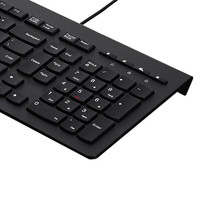 Lenovo M120K Teclado ultrafino con cable con 104 teclas e interfaz USB 2,0 Teclado estándar para computadora de escritorio todo en uno para computadora portátil
