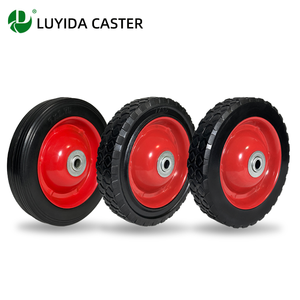 Hochwertige Voll gummi rollen 7 Zoll 182mm Industrie rollen Wagen rollen Eisen radkern - Product Image 6