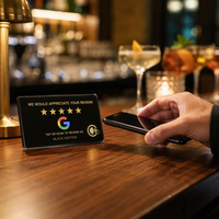 Carte NFC adhésive personnalisable avec impression de logo, puce RFID NTAG213 programmable 13,56 MHz, étanche, pour contrôle d'accès et avis Google
