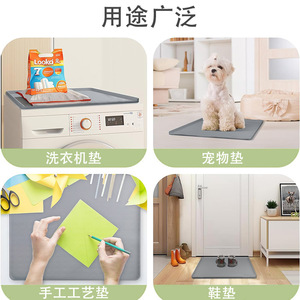 Protector de Superficie para Lavadora, Rectangular, Gris, Antideslizante, Impermeable, de Silicona, para Uso en Lavandería - Product Image 2