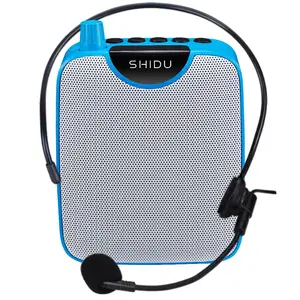 SHIDU M500 High Quality Wired Microphone Voice Amplifier Phone 10W Portable Mini Voice Amplifier Audio With Wired Mic