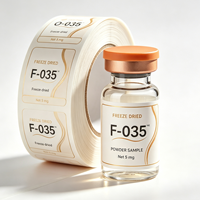 Autocollants personnalisés en vinyle imperméable avec logo de marque imprimé sur mesure pour flacons en verre de peptides de 3/5/10 ml