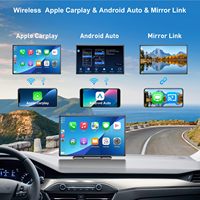 Bestsonic Pantalla Inalámbrica Carplay de 9 Pulgadas 720p con Cámara de Reversa, Pantalla Táctil Inteligente Portátil para Auto, RGB, 1 Año de Garantía, Compatible con Todos los Autos