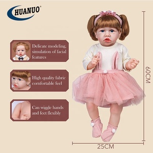 Muñecas de Bebé Realistas para Niños, Muñeca de <span class=keywords><strong>Silicona</strong></span> de <span class=keywords><strong>Cuerpo</strong></span> <span class=keywords><strong>Completo</strong></span> de 60 cm, Muñeca de Juguete Realista de Niña Pequeña - Product Image 5