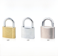 Cadenas en fer de type arc plaqué or chromé nickelé, robuste, antivol, étanche, à clé, pour portail, porte, entrepôt, vente en gros