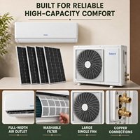 Climatiseur solaire écologique 24000 BTU R32 DC Inverter mural hybride solaire, refroidissement et chauffage, usage domestique