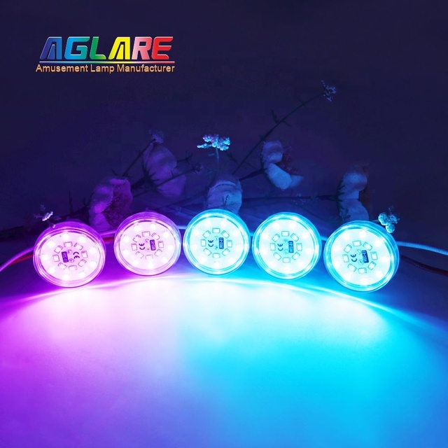 Aglare 45MM Funfair Lamp Automatic RGB Pixel Led Light Bulb Waterproof Carousel Ride Amusement Led Point Lights