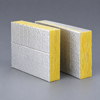 Panneau en laine de verre avec revêtement en aluminium imperméable à l'humidité pour l'isolation thermique des murs extérieurs des maisons préfabriquées et des conteneurs