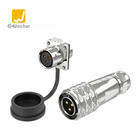 Connecteur industriel circulaire étanche IP67 SF12, 10A, fil de cuivre, fiche mâle et prise femelle à bride