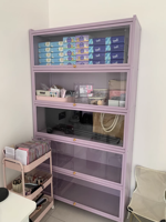 Armoire de rangement multifonctionnelle mobile et durable en acier au carbone, anti-poussière, buffet, étagère pour appareils électroménagers pour la cuisine et le salon