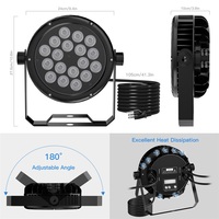 Éclairage de scène étanche IP65 18X10W Rgbw 4 en 1 Led Projecteur extérieur