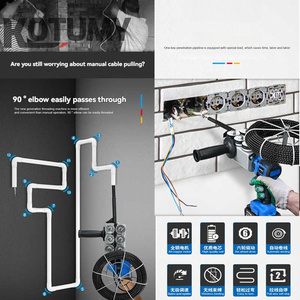Gewinde vorrichtung Automatische elektrische Draht abzieher Kabel Push Puller Wand gewinde maschine Wiederauf ladbare Li-Ionen-Bespannung maschine - Product Image 4