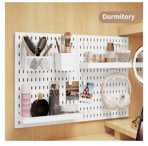 Étagères de rangement murales multifonctionnelles pour la maison, le dortoir et l'entrée, avec crochets et étagères, fourniture directe d'usine - Product Image 5