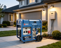 Yuchai 7kW/8kW Geräuscharmer Tragbarer Dieselgenerator Elektrischer Start 230V 1800 U/min Hocheffizient AVR Räder YC7GF-3