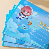 Carnet de dessin A4, 28 feuilles, papier vierge, motifs de dessins animés mignons, carnet de croquis pour enfants, papeterie scolaire, vente en gros