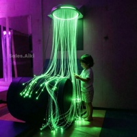 Lumière suspendue en forme de cascade à fibres optiques pour salle multisensorielle, stimulation visuelle pour enfants autistes, thérapie Snoezelen