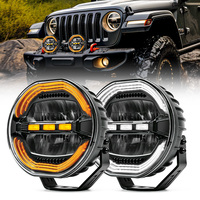 Faro Auxiliar de Alta Potencia de 7 Pulgadas con Doble Color DRL para Parachoques Delantero en Camionetas Raptors y UTVs