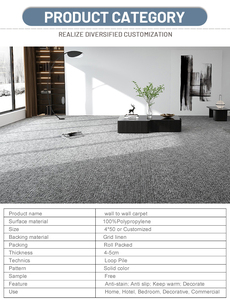 Taifo พรมม้วนแบบห่วงทำจาก PP ใช้ในเชิงพาณิชย์พรมม้วนติดผนังกับผนังในบ้านบ้าน - Product Image 6