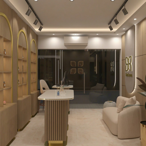 Cosmetic Perfume Skincare Shop <b>Showcase</b> Display Racks Full Room Customization Design Display Cabinet Makeup Store Decoration - Product Image 4
