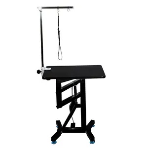 Сверхмощный стол для груминга домашних животных, Электрический гидравлический подъемный стол для груминга собак Z-типа с ручкой