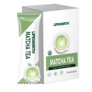 LIFEWORTH Latte Hydrolyzed Collagen Matcha Green Tea Powder