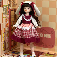 Poupée de mode en plastique souple de 30 cm, transformable en mini-modèle avec robe en tissu mignonne et jouet gonflable DIY pour filles, cadeau parfait